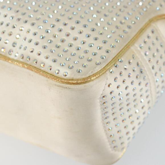 Celine Satinated Calfskin Small 16 Top Handle Bag Beige  CELINE Hand Bag Satin Beige Gold Auth gh992